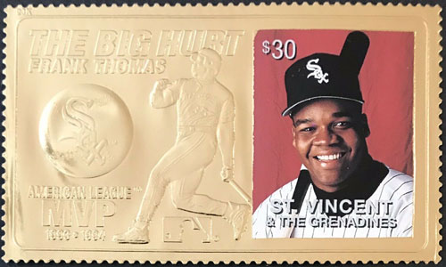 1996 St. Vincent – Frank Thomas, The Big Hurt, 23k Gold