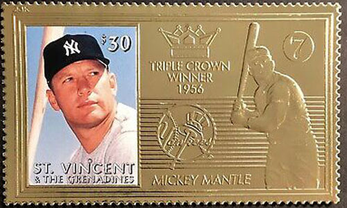 1997 St. Vincent – Mickey Mantle, 23k Gold