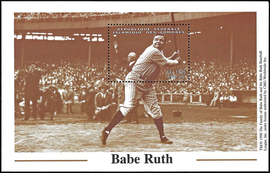 1998 Comores – Babe Ruth batting