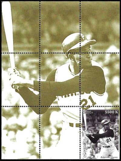 1999 Laos – Great People of the 20th Century, Roberto Clemente Souvenir Sheet