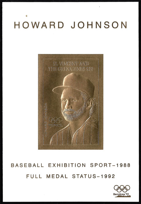 1992 St. Vincent – Olympic Games, Howard Johnson, Baseball Exhibition Sport, Gold Medal