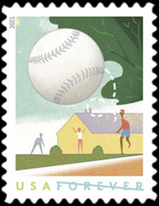 2021 USA – Backyard Games Postage Stamp, baseball