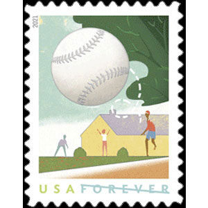 2021 USA – Backyard Games Postage Stamp, baseball