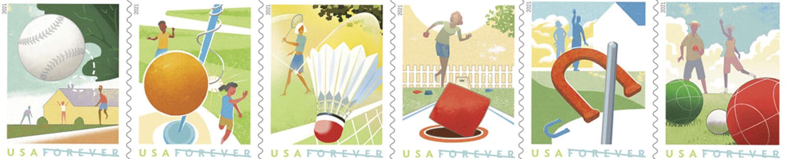 2021 Backyard Games Postage Stamps - header