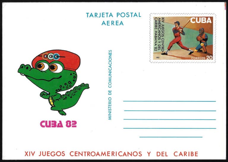 1982 Cuba – Central American Games Prep-Paid Postcard