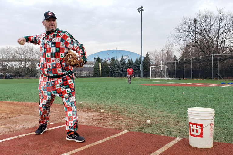 Kevin O'Leary Pitching Batting Practice