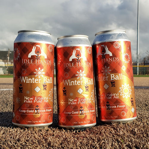 Winter Ball IPA Cans by Idle Hands Brewery