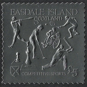 1991 Scotland – Easdale Island, Competitive Sports - Batter, Silver Stamp