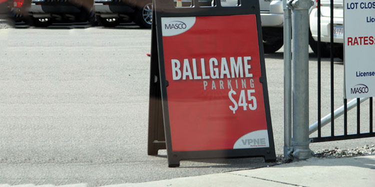 Ballpark Parking for $45