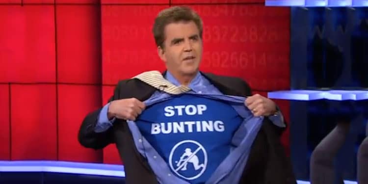 Brian Kenny with "Stop Bunting" shirt