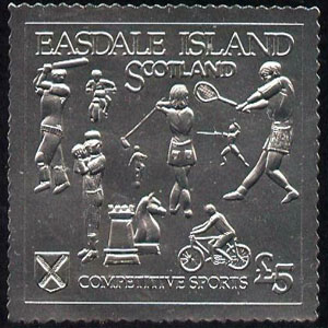 1991 Scotland – Easdale Island, Competitive Sports - Pitcher, Silver Stamp