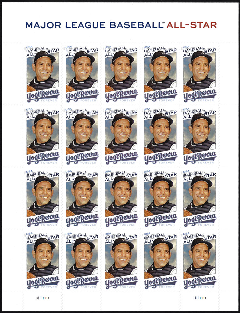 Yogi Berra, Forever U.S. Postage Stamp Sheet
