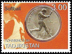 2000 Tajikistan – Sydney 2000 Olympic Coin Collection, softball medal