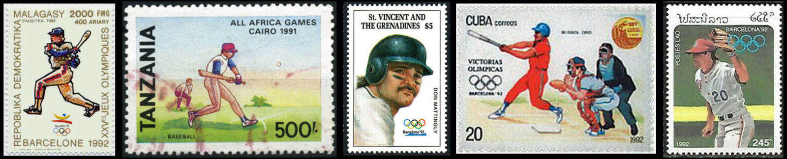 1990 to 1994 Baseball Postage Stamps Header