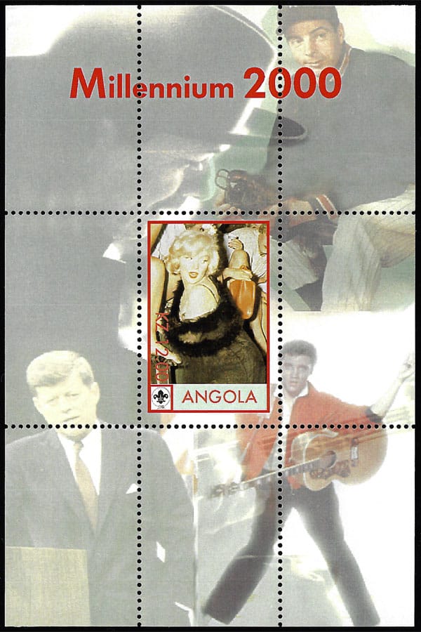 2001 Angola – Millennium 2000 – Marilyn Monroe with Joe Dimaggio