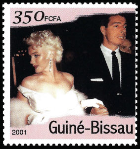 2001 Guinea Bissau – Personalities of the 20th Century, Monroe with Dimaggio with Joe Dimaggio
