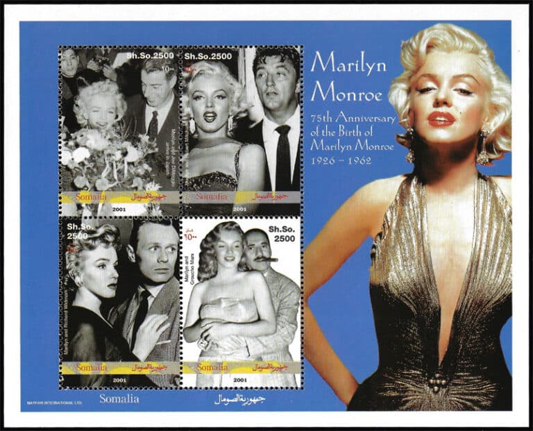 2001 Somalia – 75th Anniversary of the Birth of Marilyn Monroe with Joe Dimaggio