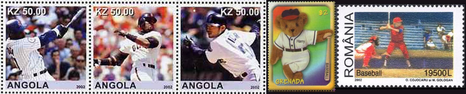 2002 Baseball Postage Stamps Header