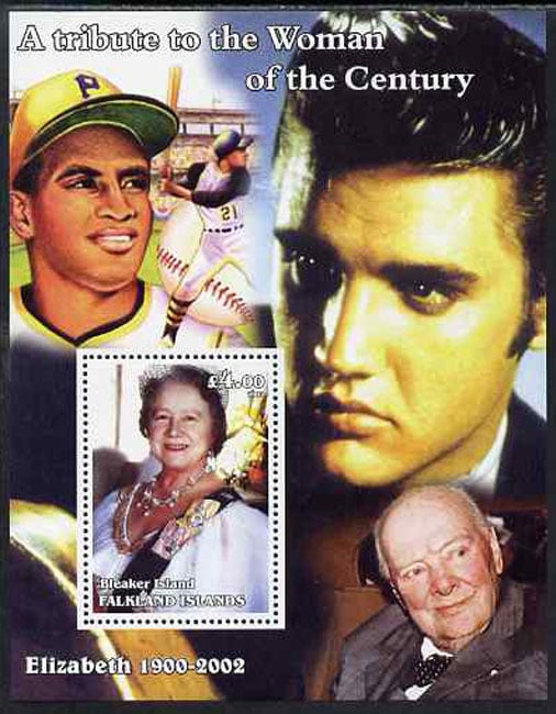 2002 Falkland Islands – A Tribute to the Women of the Century, Roberto Clemente in margin