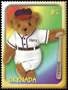 2002 Grenada – Sporty Bears – 100th Birthday – Harry the Teddy Bear