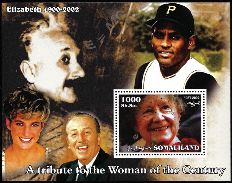 2002 Somaliland – A Tribute to the Women of the Century, Queen Elizabeth with Roberto Clemente