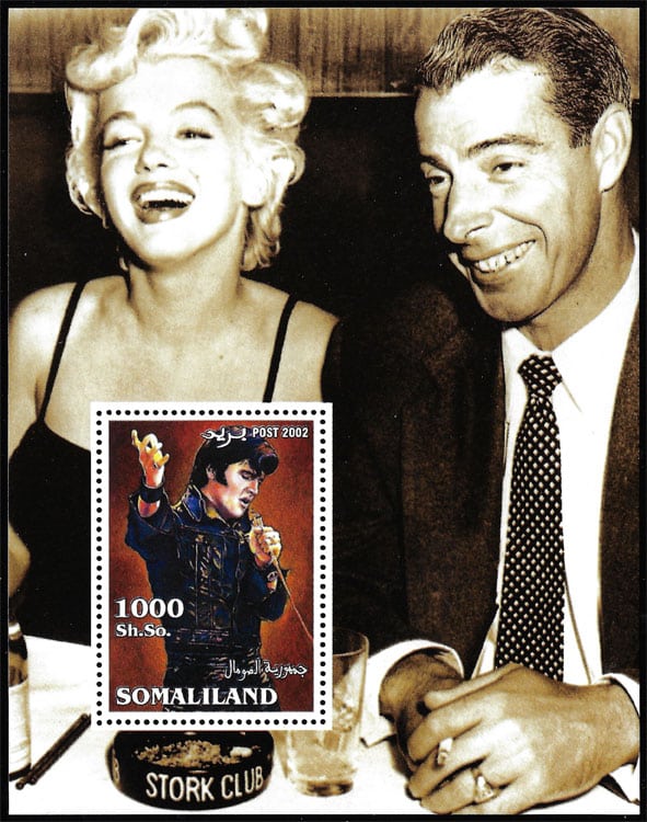 2002 Somaliland – A Tribute to the Women of the Century, Elvis Presley with Marilyn Monroe & Joe Dimaggio