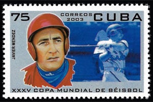 2003 Cuba – 35th World Championship of Baseball – 75¢ with Javier Mendez
