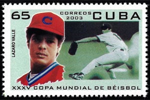 2003 Cuba – 35th World Championship of Baseball – 65¢ with Lazaro Valle