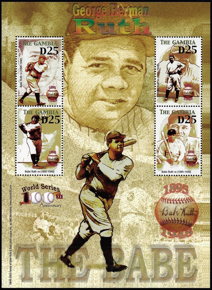2003 Gambia – World Series – 100th Anniversary with Babe Ruth SS – D25