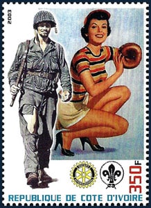 2003 Ivory Coast – Uniforms of World War II – Female Catcher