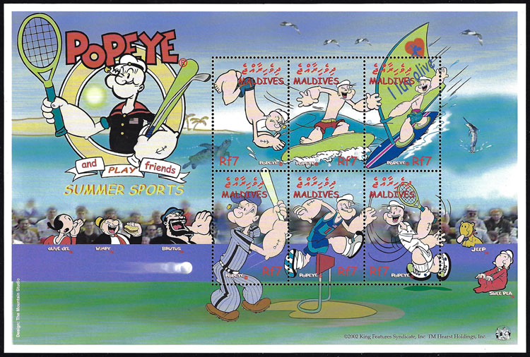 2003 Maldives – Popeye – Summer Sports – Baseball