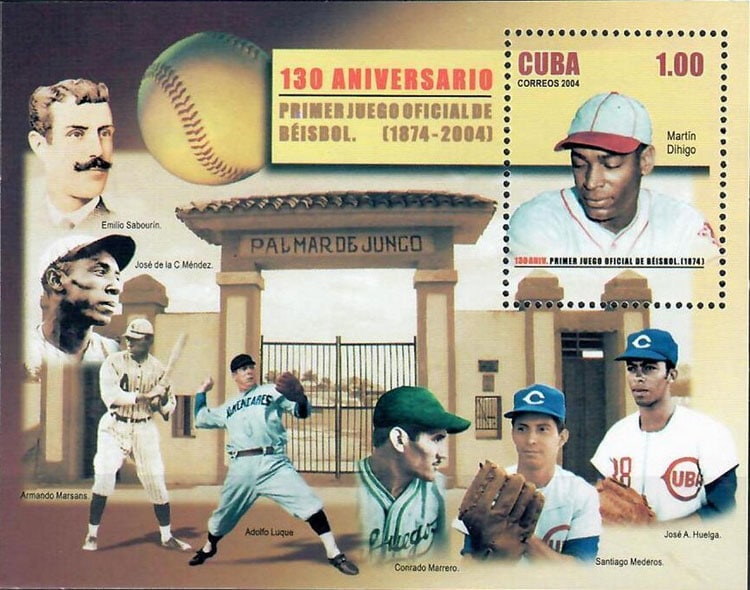 2004 Cuba – Anniversary of First Official Baseball Game SS – $1.00 with Martin Dihigo