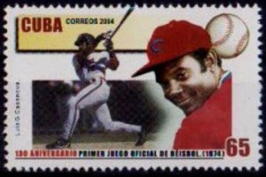 2004 Cuba – Anniversary of First Official Baseball Game – 75¢ with Victor Masa