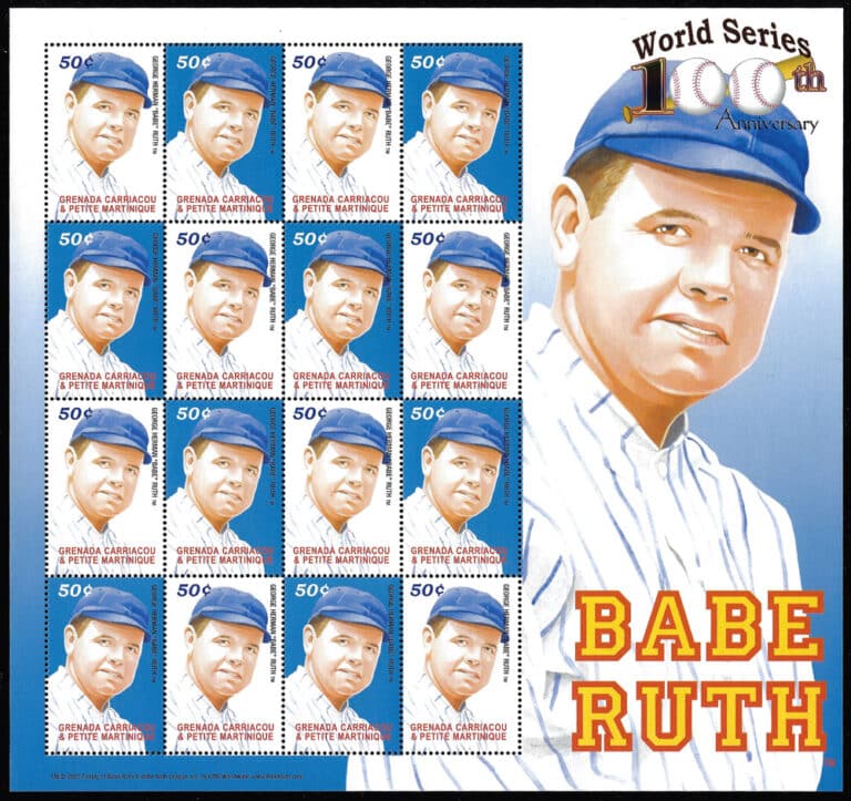 2004 Grenada Carriacou – World Series – 100th Anniversary with Babe Ruth SS – 50¢