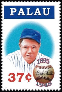 2004 Palau – Babe Ruth – 37¢ (blue)