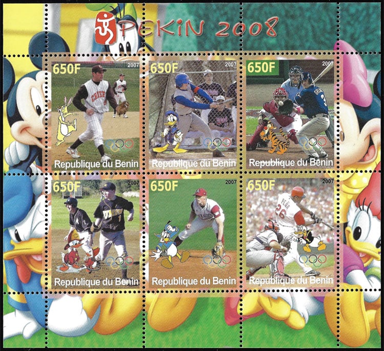 2007 Benin – Olympics in Beijing, Disney - 6 values