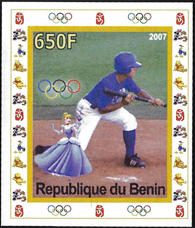 2007 Benin – Olympics in Beijing, Disney - Cinderella, batter (1 value)