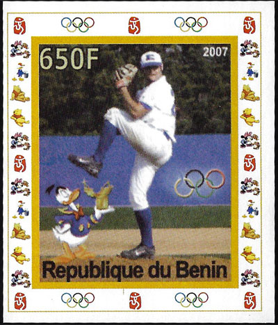 2007 Benin – Olympics in Beijing, Disney - Donald Duck, pitcher (1 value)
