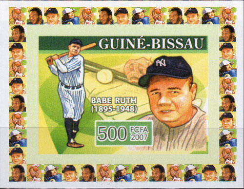 2007 Guinea Bissau – Famous Sportsmen – Babe Ruth