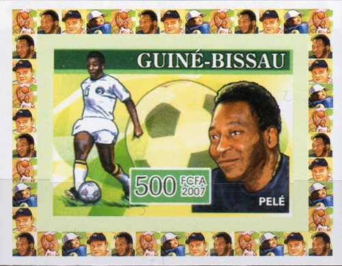 2007 Guinea Bissau – Famous Sportsmen – Pele, Babe Ruth in margin