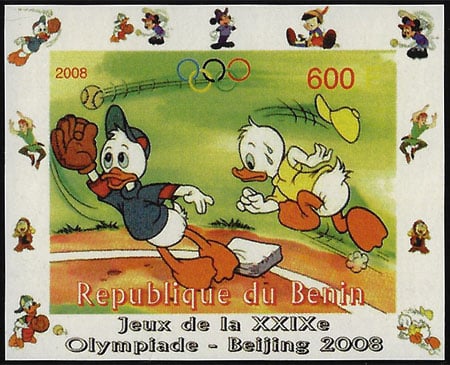 2008 Benin – Olympics in Beijing - Donald Duck fielding