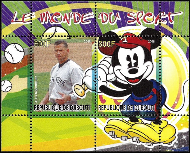 2008 Djibouti – The World of Sport with Mickey Mouse with Alex Rodriguez