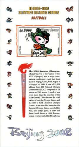 2008 Sierra Leone – Olympics in Beijing - Softball tall card