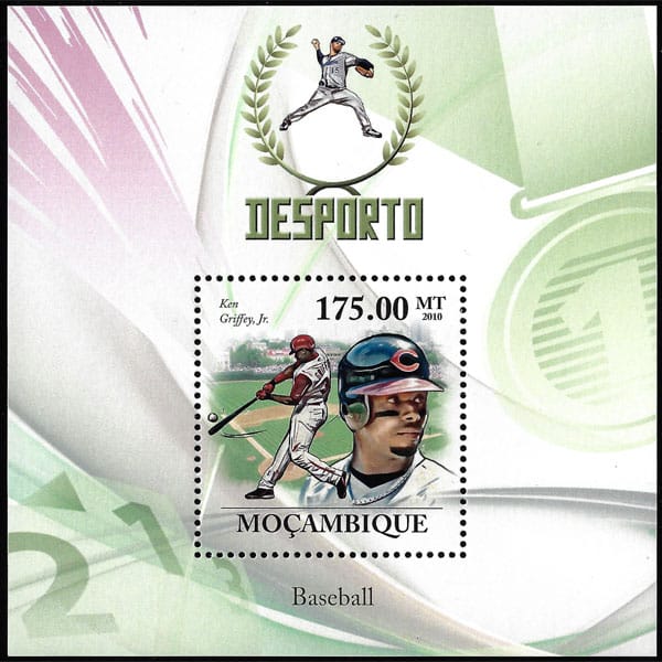 2010 Mozambique – Desporto – Baseball with Ken Griffey, Jr.