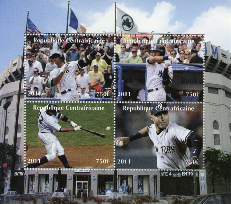 2011 Central African Republic – New York Yankees players with Derek Jeter, Alex Rodriguez