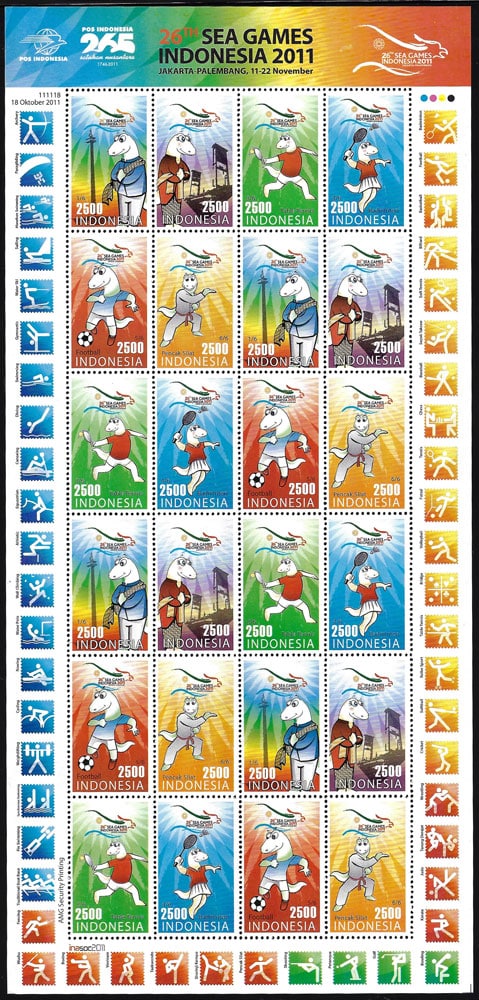 2011 Indonesia – Sea Games Indonesia SS with baseball pictogram