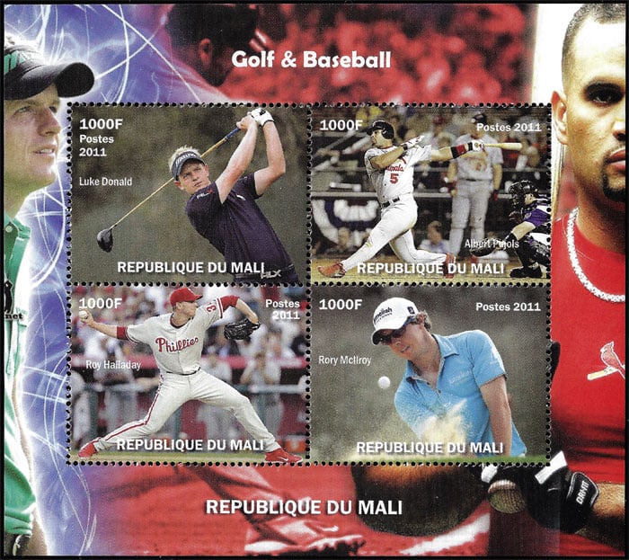 2011 Mali – Golf & Baseball with Luke Donald, Rory McIlroy with Roy Halladay, Albert Pujols