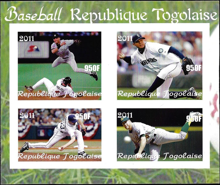 2011 Togo – Baseball, 950F with Derek Jeter (4 values)