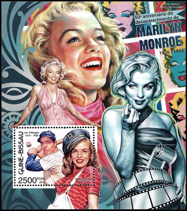 2012 Guinea – 50th Anniversary of Marilyn Monroe & Joe Dimaggio SS