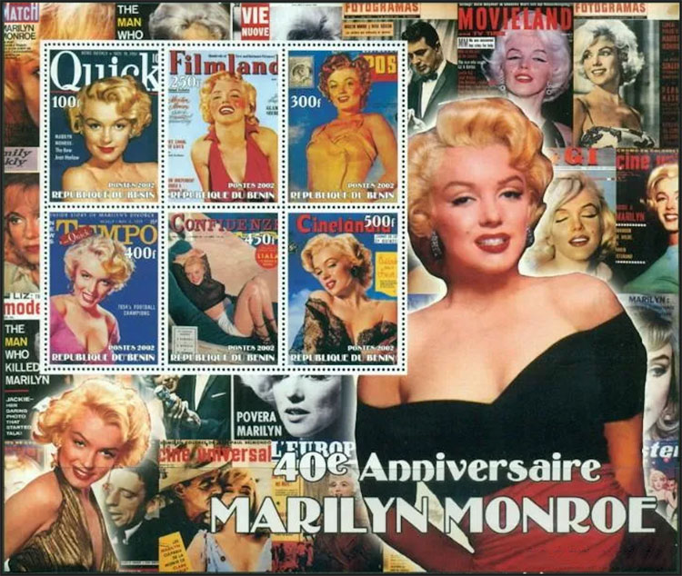 2013 Benin – 40th Anniversary of Marilyn Monroe with Joe Dimaggio